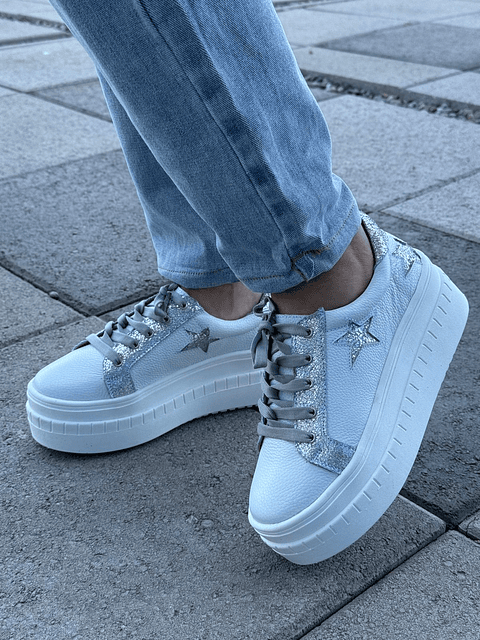 Miami Estrella Blanco/ Plata Croco