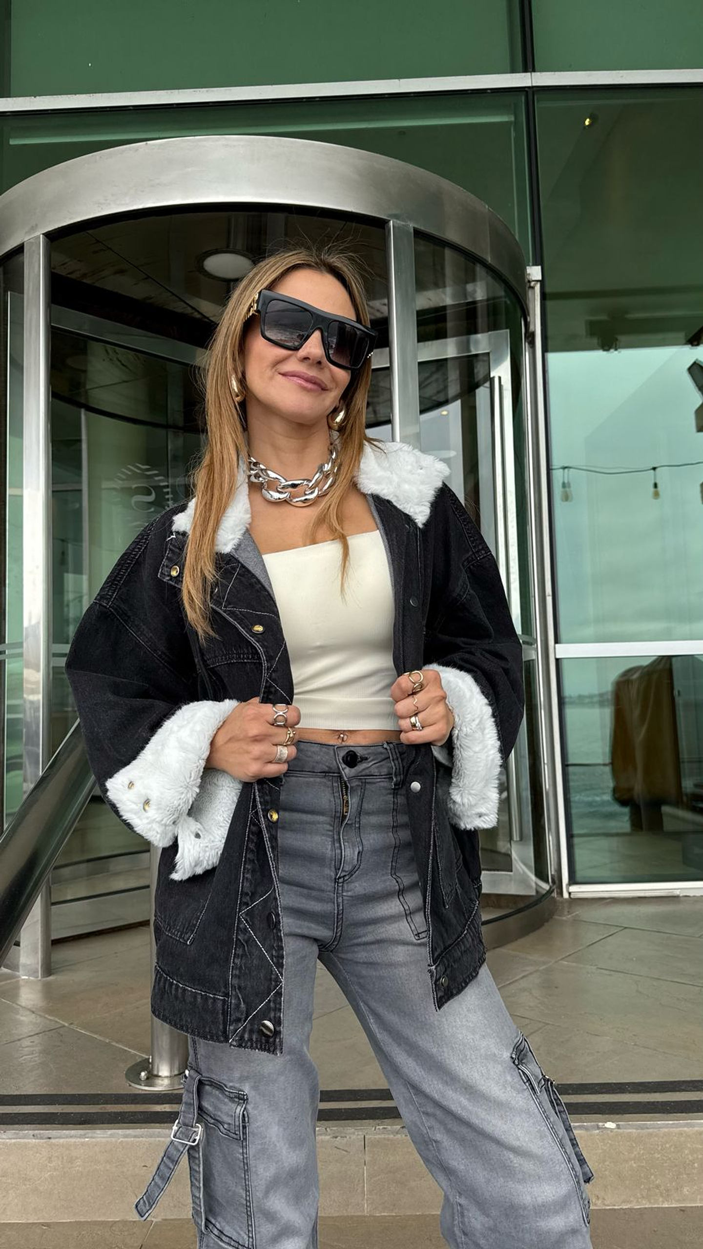 Chaqueta jeans negra 2