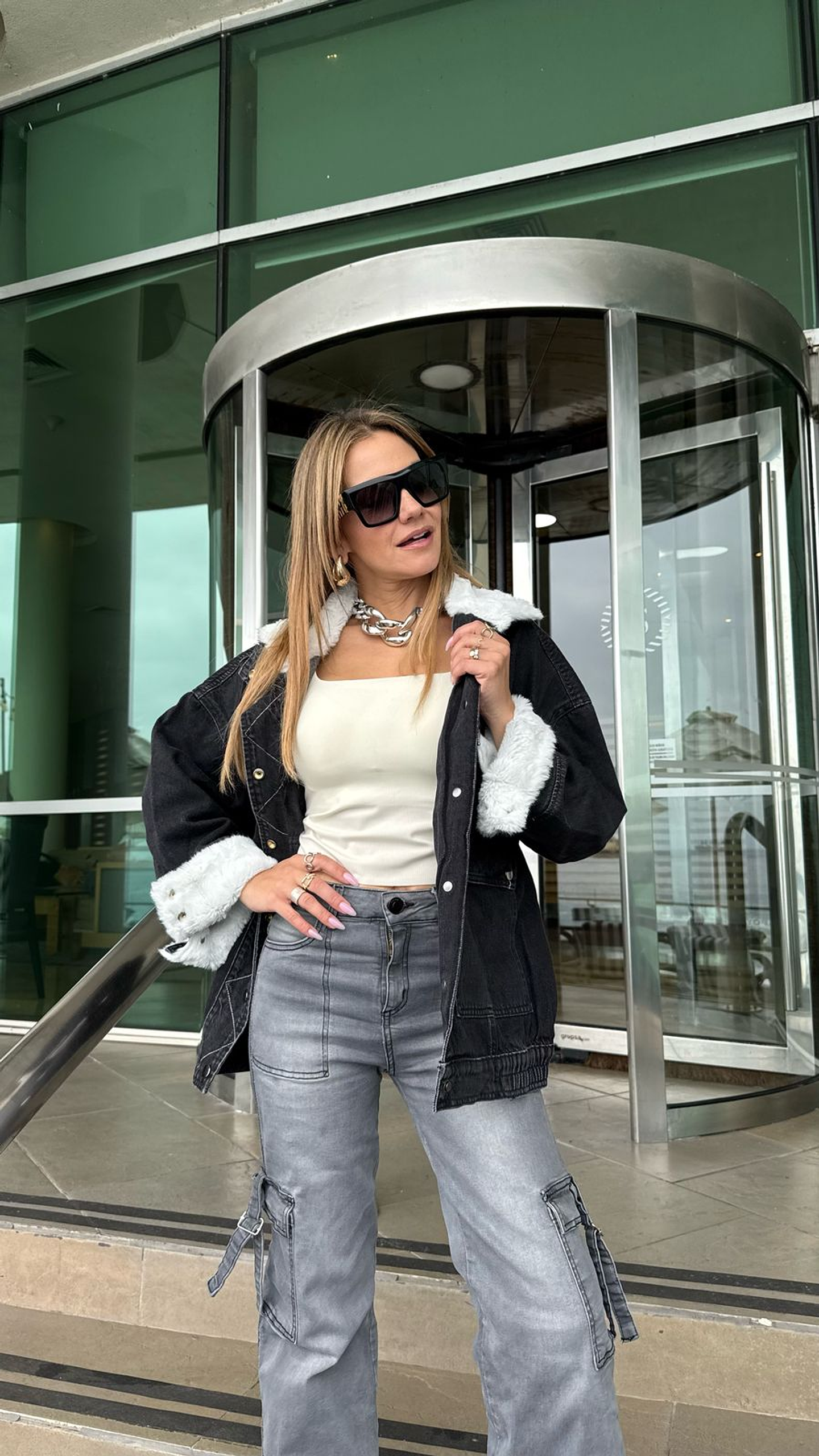 Chaqueta jeans negra 4