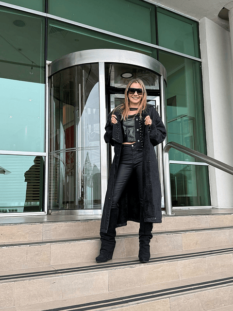 Abrigo Jeans MATRIX negro