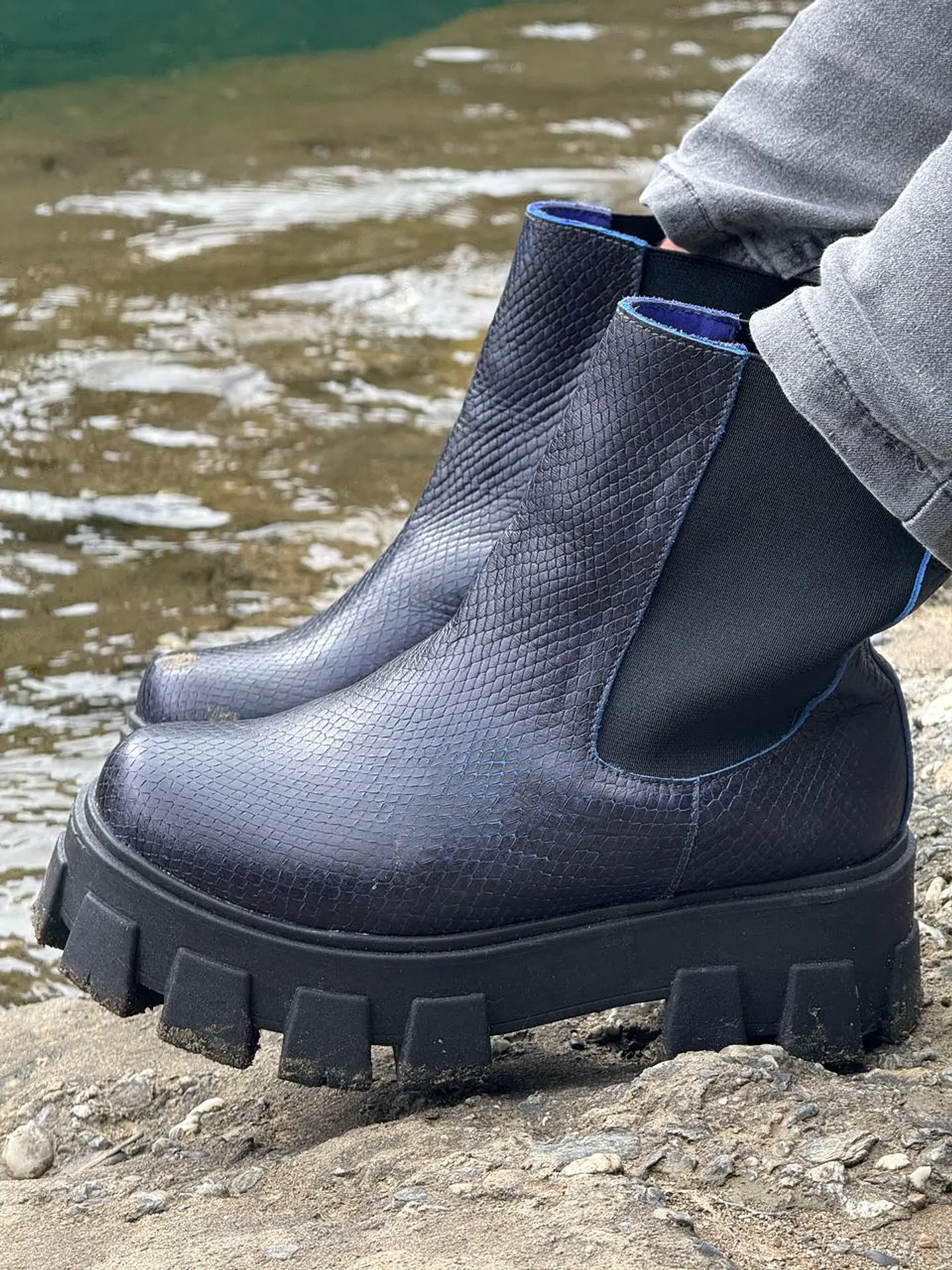Botin Amanda 3d azul 1