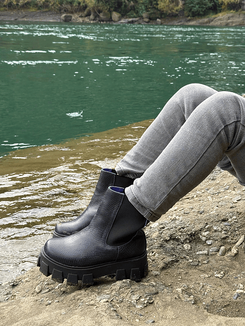 Botin Amanda 3d azul