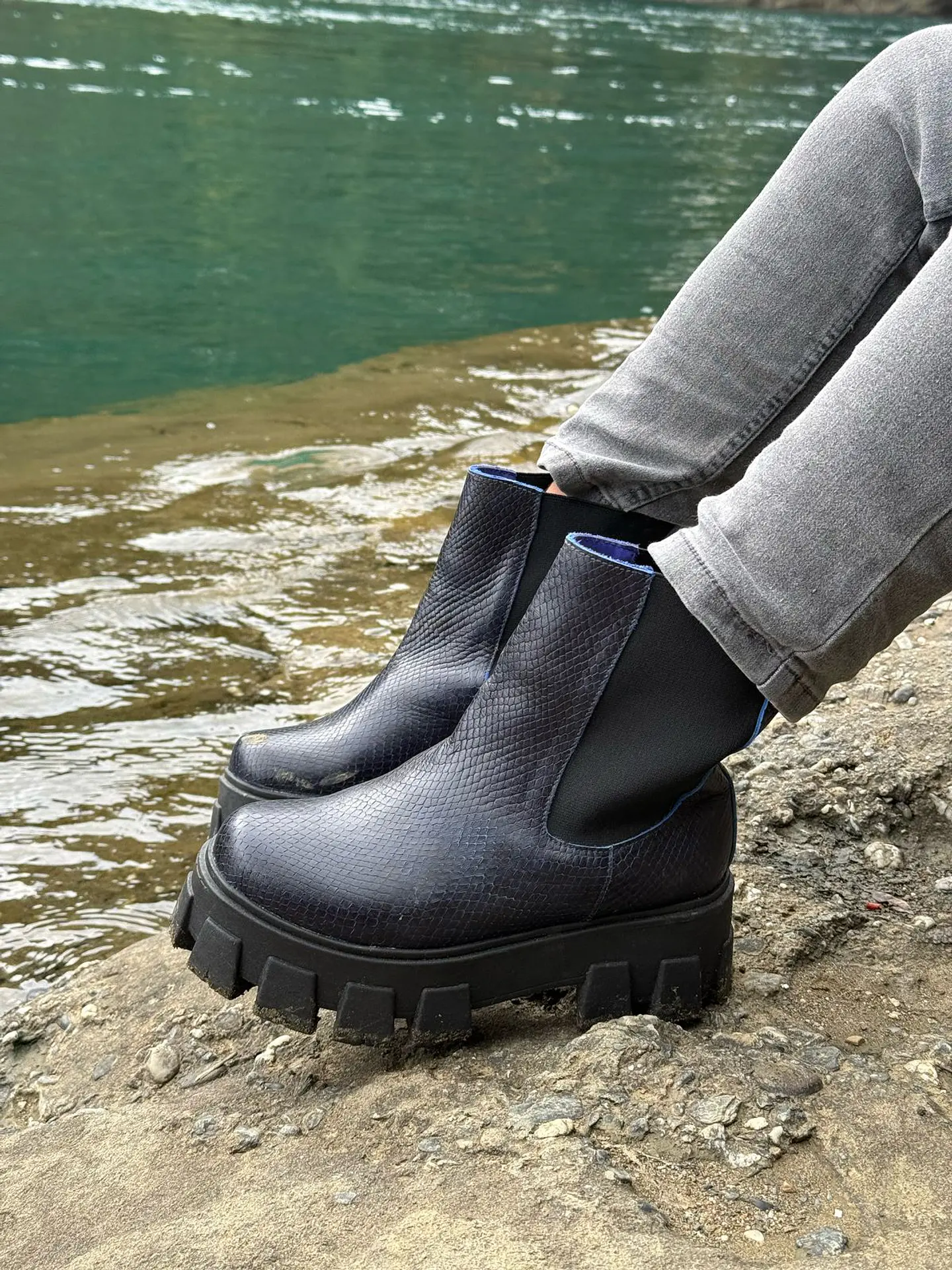 Botin Amanda 3d azul 6