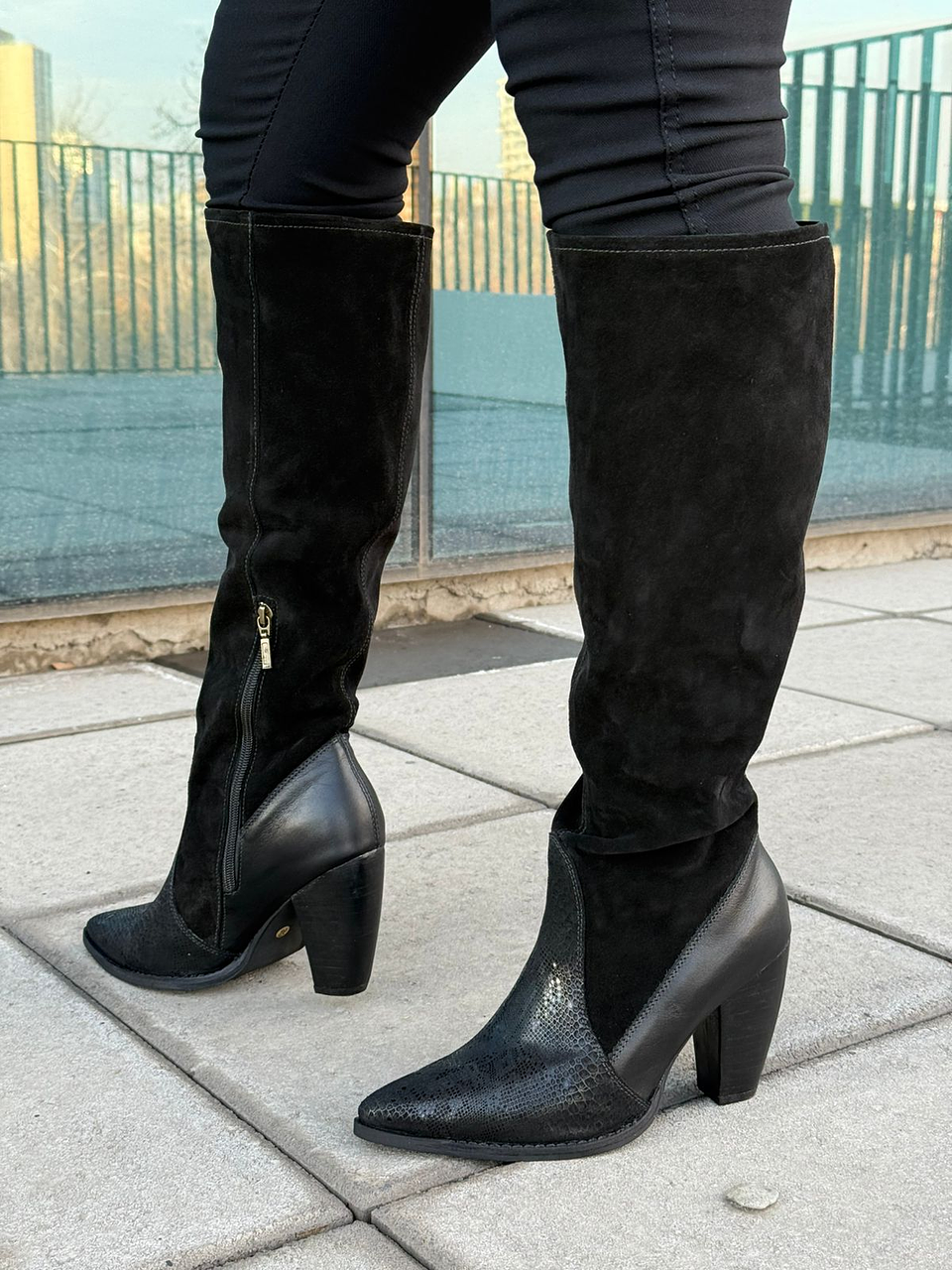 Olivia cuero negro y reno negro 5