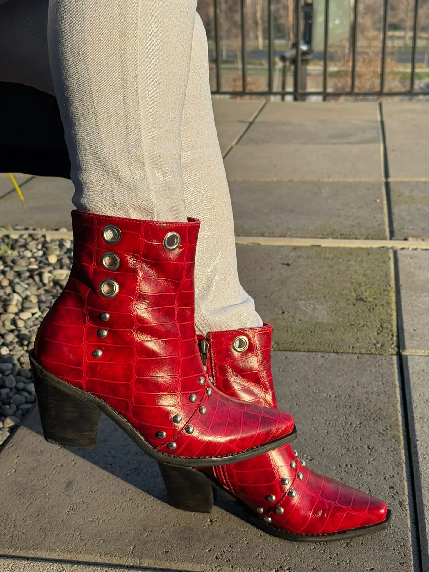 Botin Loreto Lagarto Rojo 3