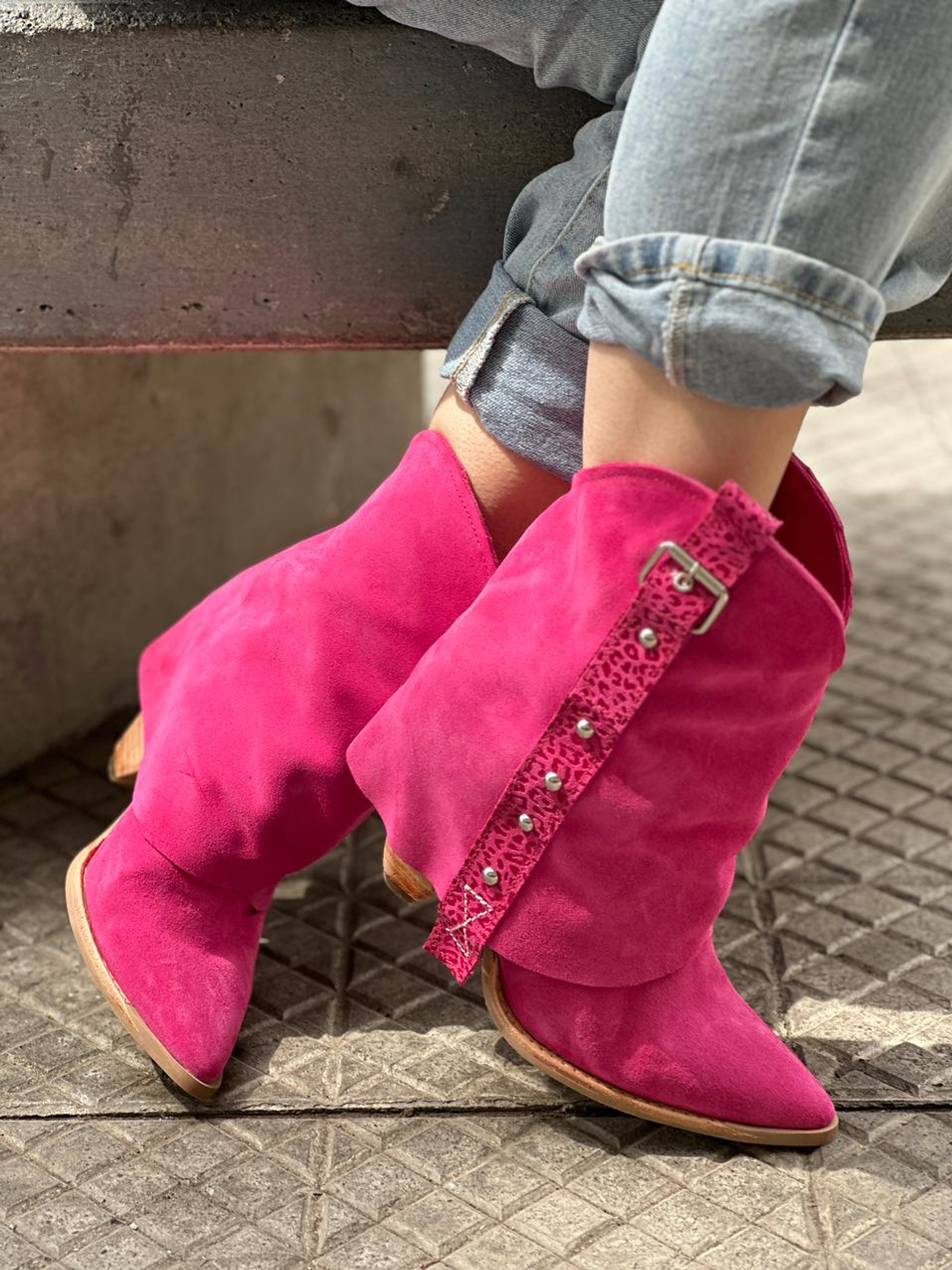 Botas Liz fucsia 1