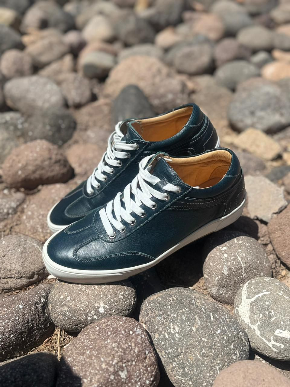 Zapas Vito Cuero Azul Petróleo  3