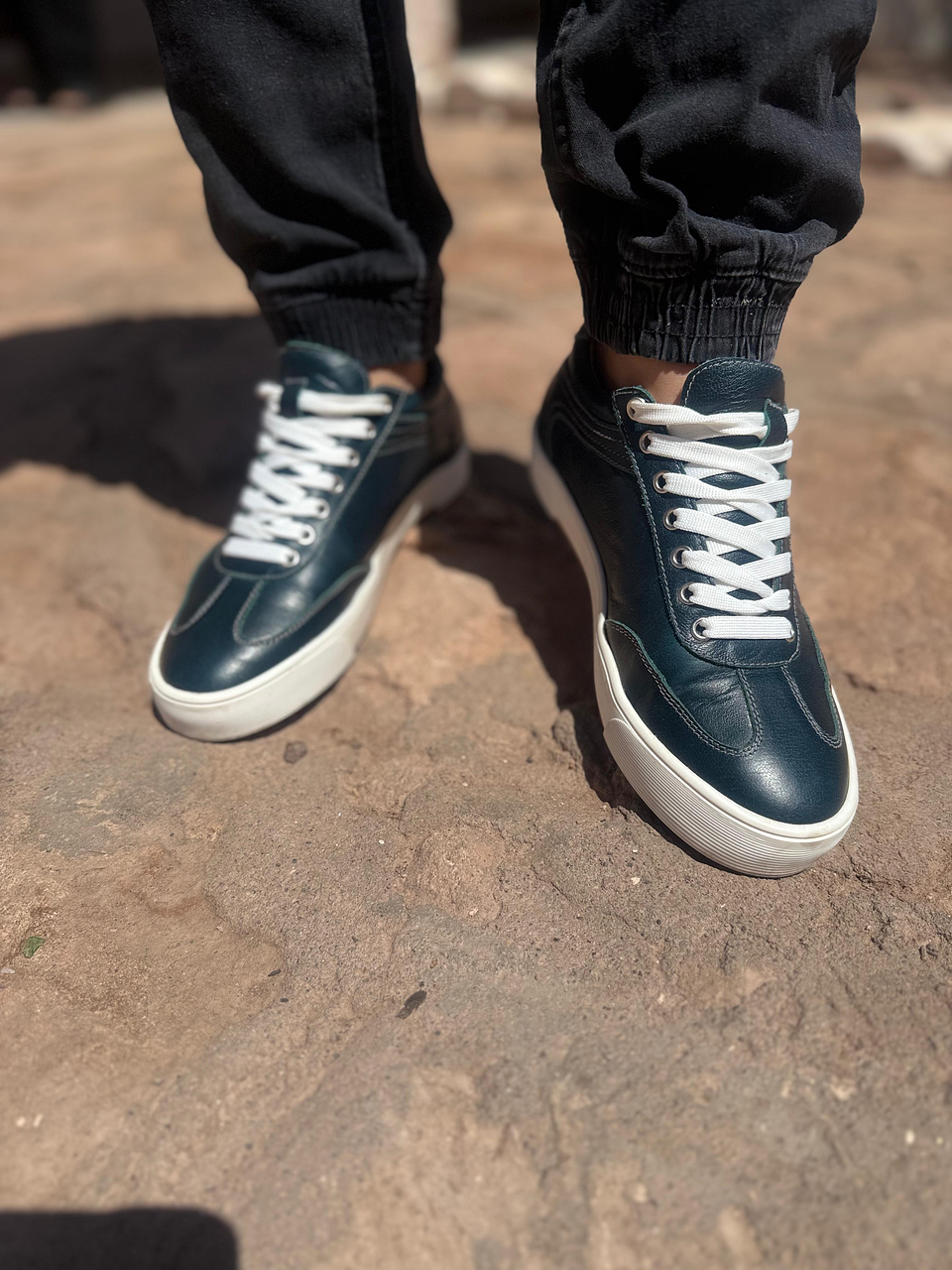 Zapas Vito Cuero Azul Petróleo  7