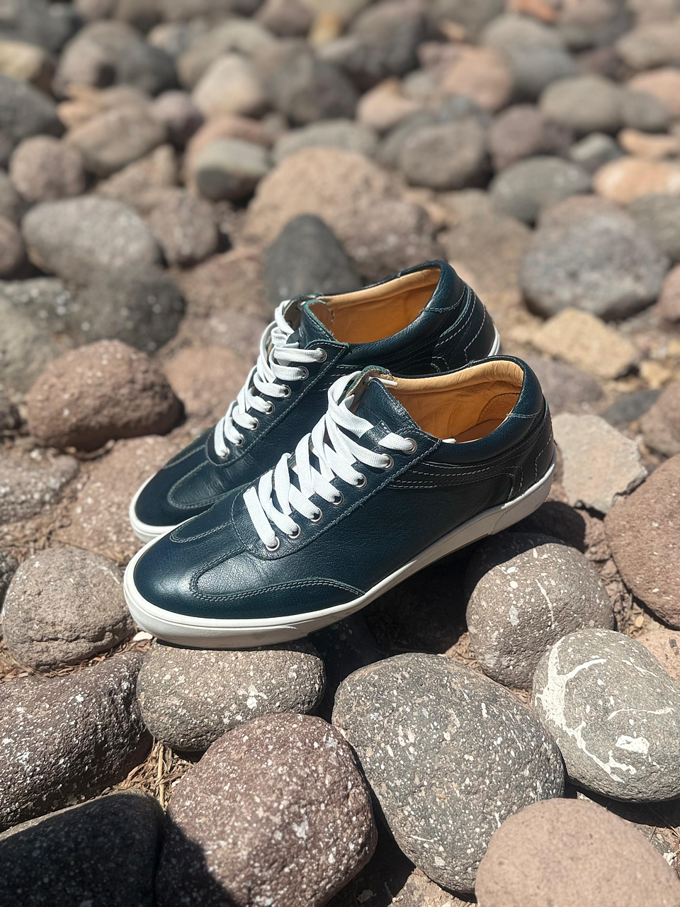 Zapas Vito Cuero Azul Petróleo  8