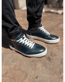 Zapas Vito Cuero Azul Petróleo 