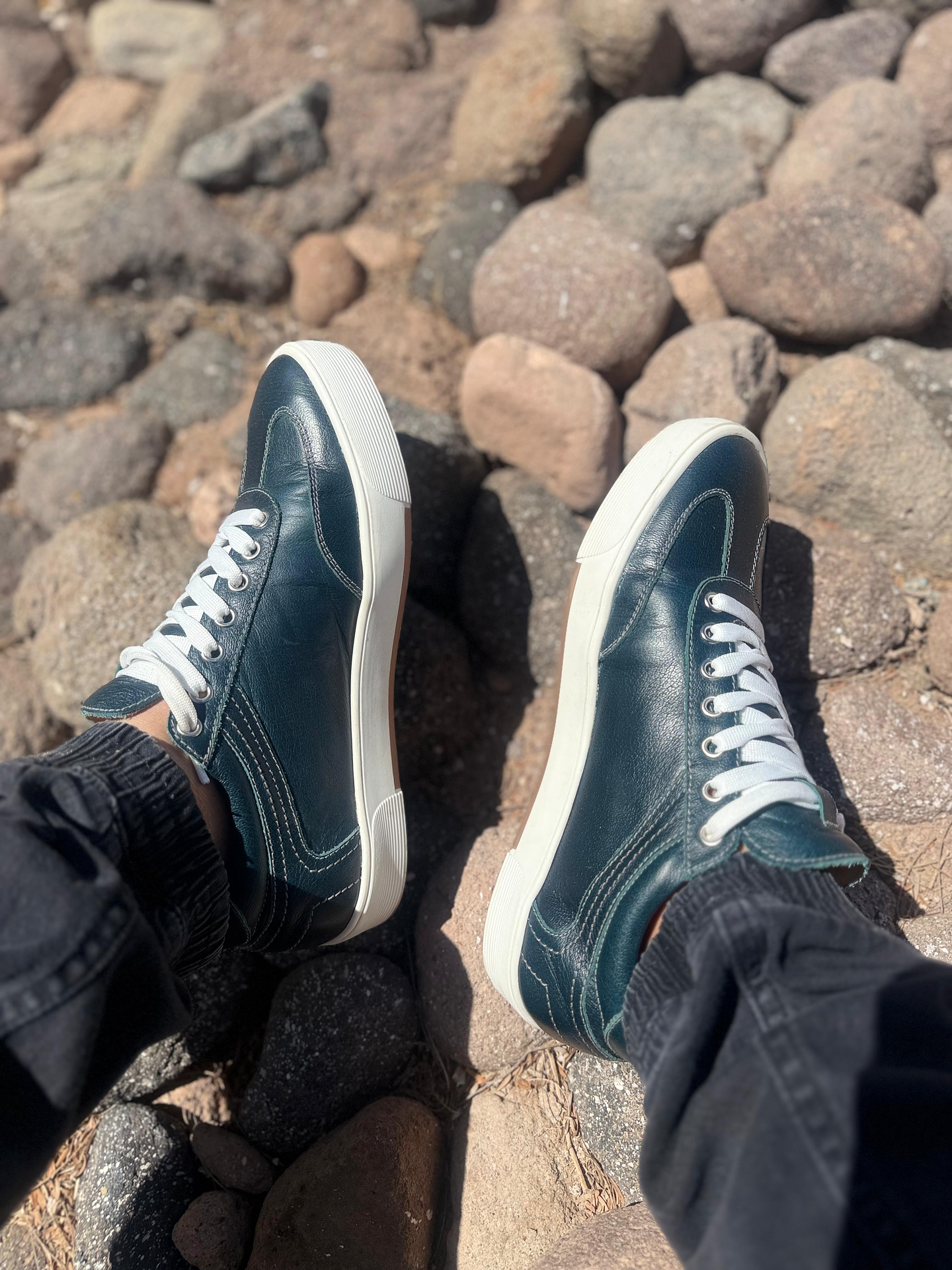 Zapas Vito Cuero Azul Petróleo  10