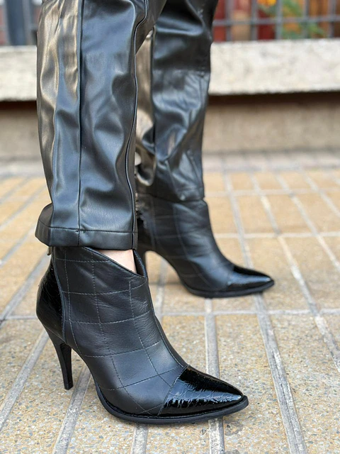 Ibiza Cuero Negro/Croco Negro