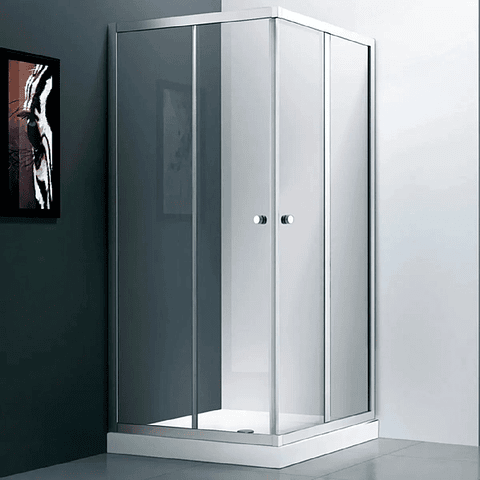 Shower Door Y Receptaculo Cuadrado 80x80x195 Vidrio Templado