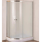 Shower Door 80x120x195 cm Curvo Derecho Empavonado + Columna Ducha Circular - Miniatura 2