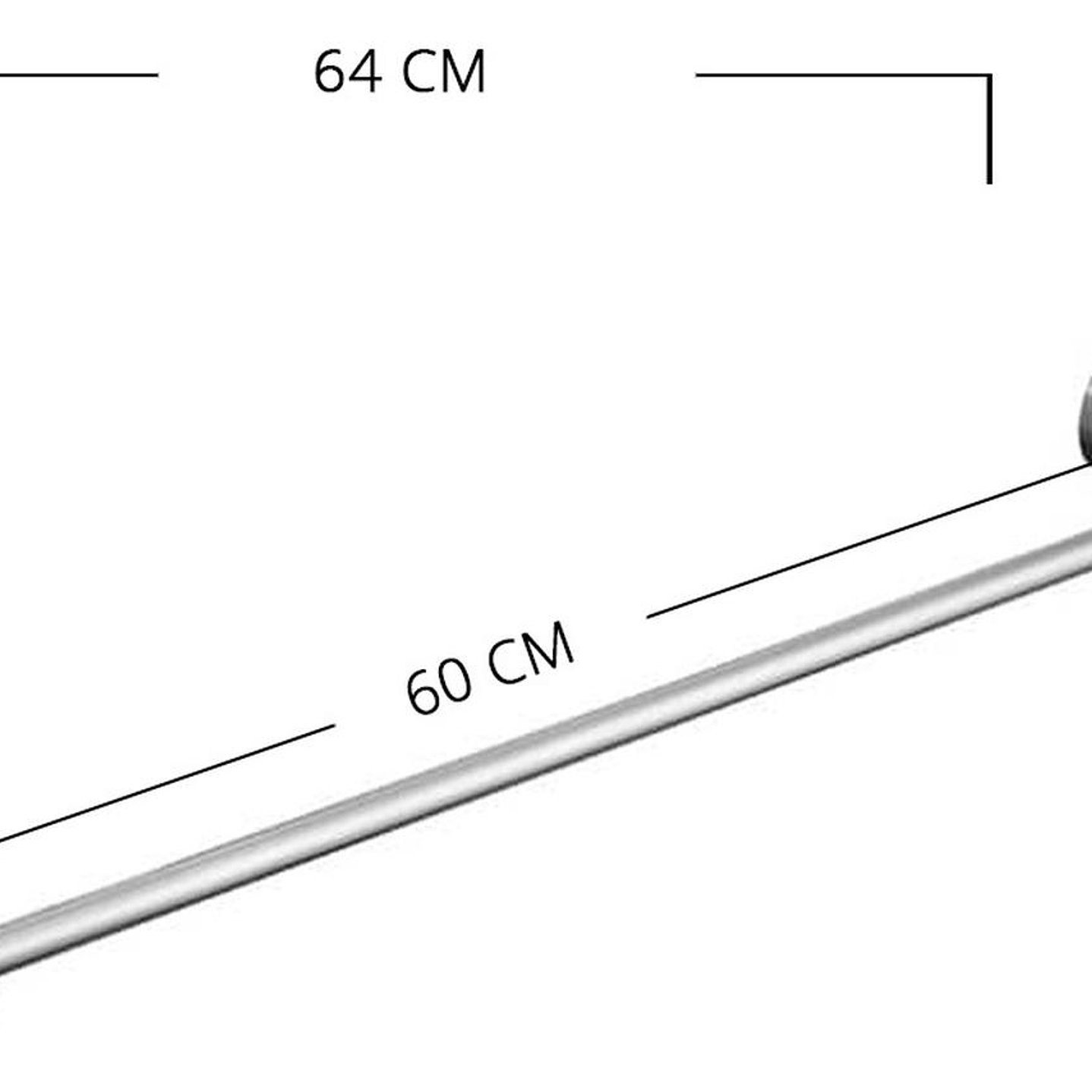Porta Toalla Toallero Baño Barra 60 Cm Acero Inoxidable 5