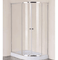 Shower Door 80x120x195 cm Curvo Izquierdo Transparente + Columna Ducha Circular - Miniatura 3