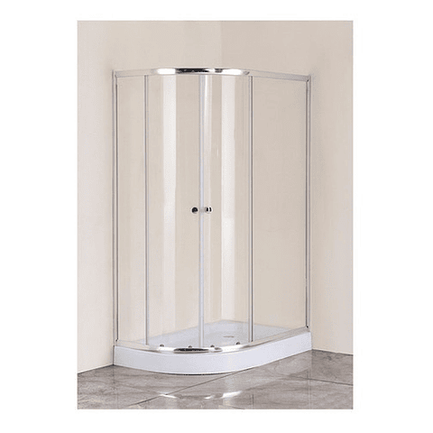 Shower Door Y Receptaculo 80x120 Curvo Derecho Transparente