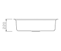 Lavaplatos Simple Empotrable Ancho 80x50x22 Cm Hannover