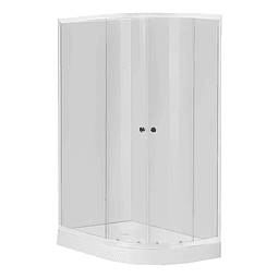 Shower Door Y Receptaculo Curvo 80 x 100 x195 A Muro Izquierdo