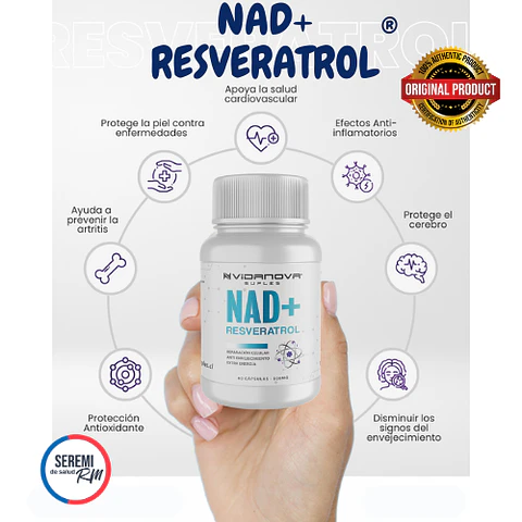 NAD+ Resveratrol PACK X3- Vidanova® Suples