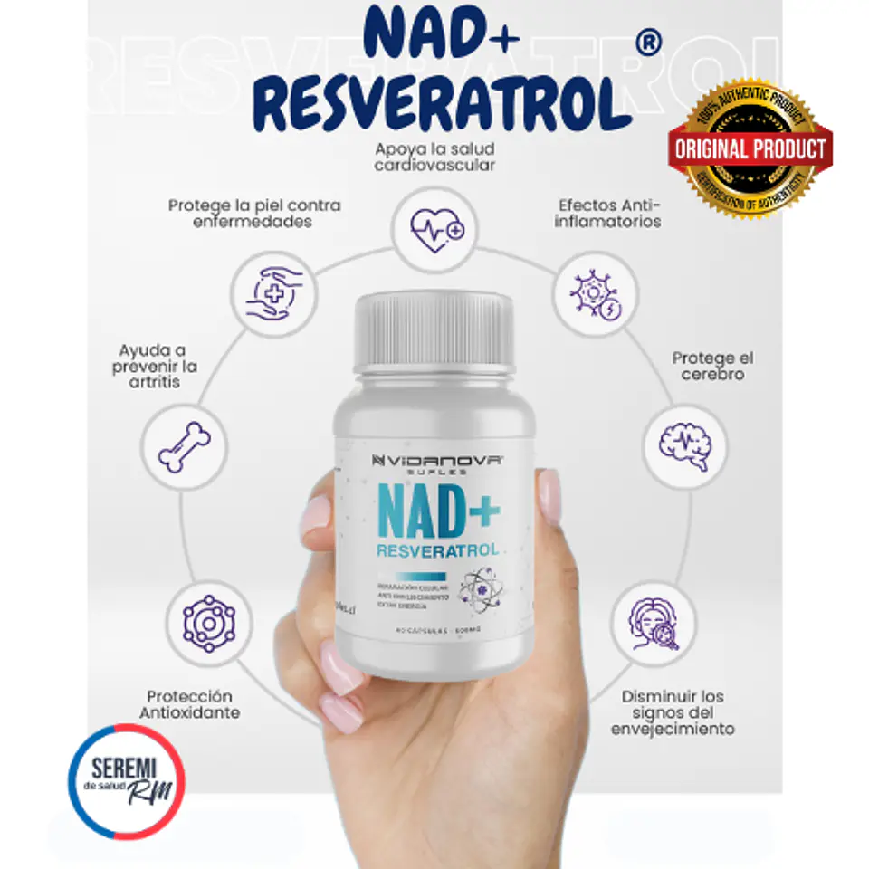 NAD+ Resveratrol PACK X3- Vidanova® Suples 2