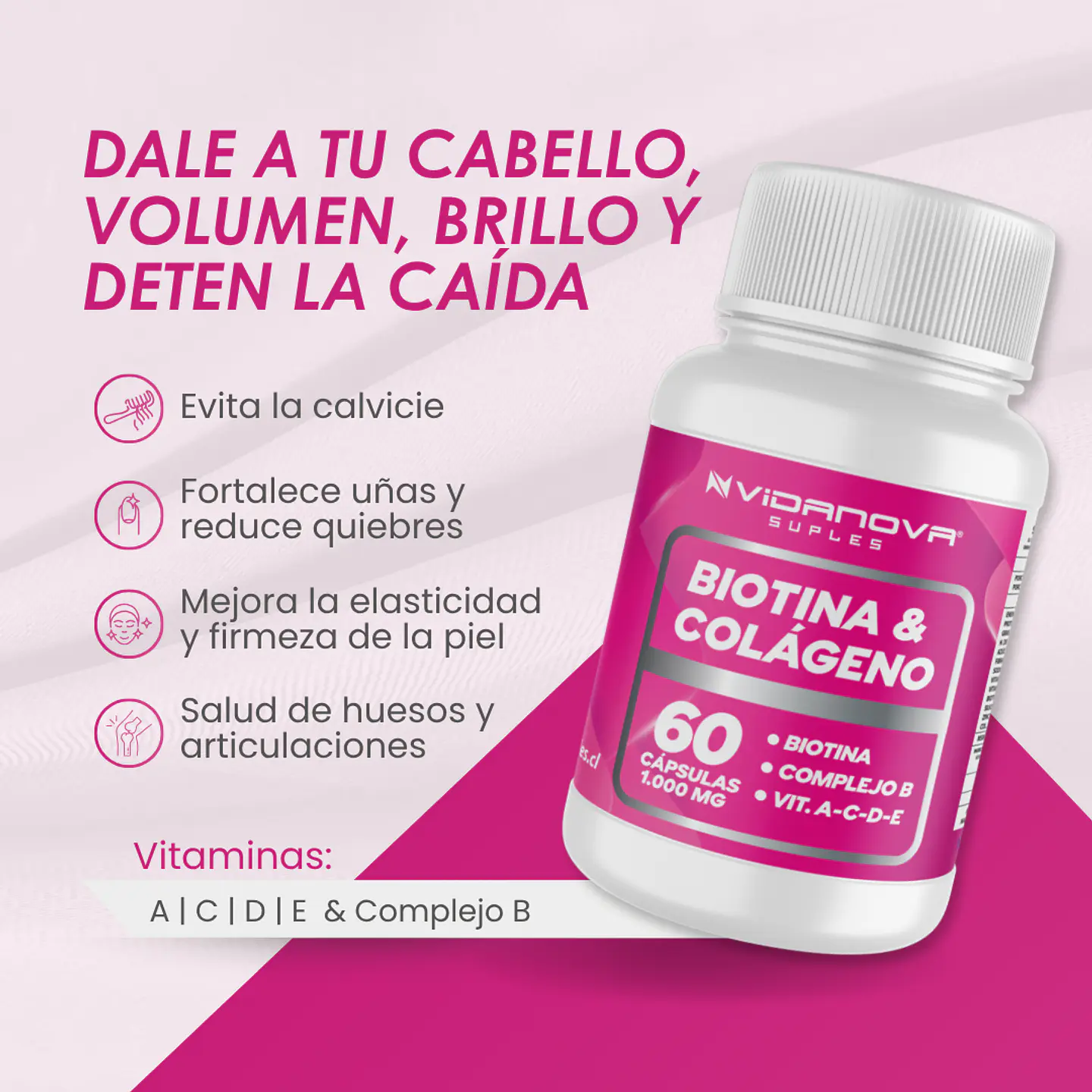 Biotina + Colágeno - Vidanova® Suples 2