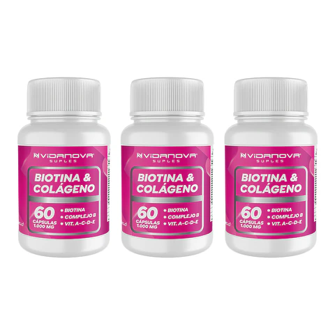 Biotina + Colágeno PACK X3- Vidanova® Suples