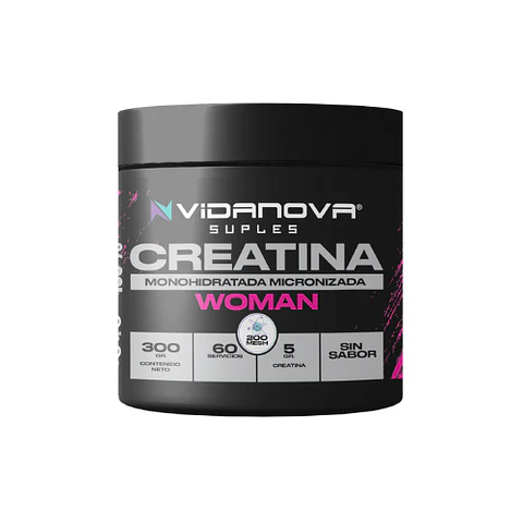 Creatina WOMAN Monohidratada Micronizada 300g - Vidanova® Suples