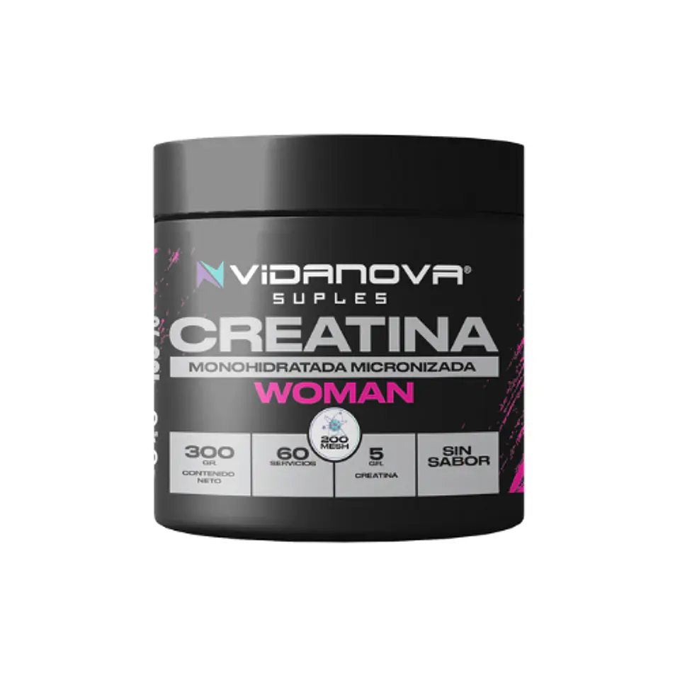 Creatina WOMAN Monohidratada Micronizada 300g - Vidanova® Suples 1