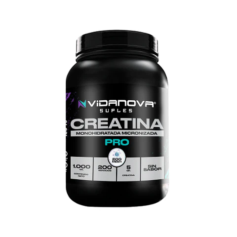 Creatina PRO Monohidratada Micronizada 1kg - Vidanova® Suples 