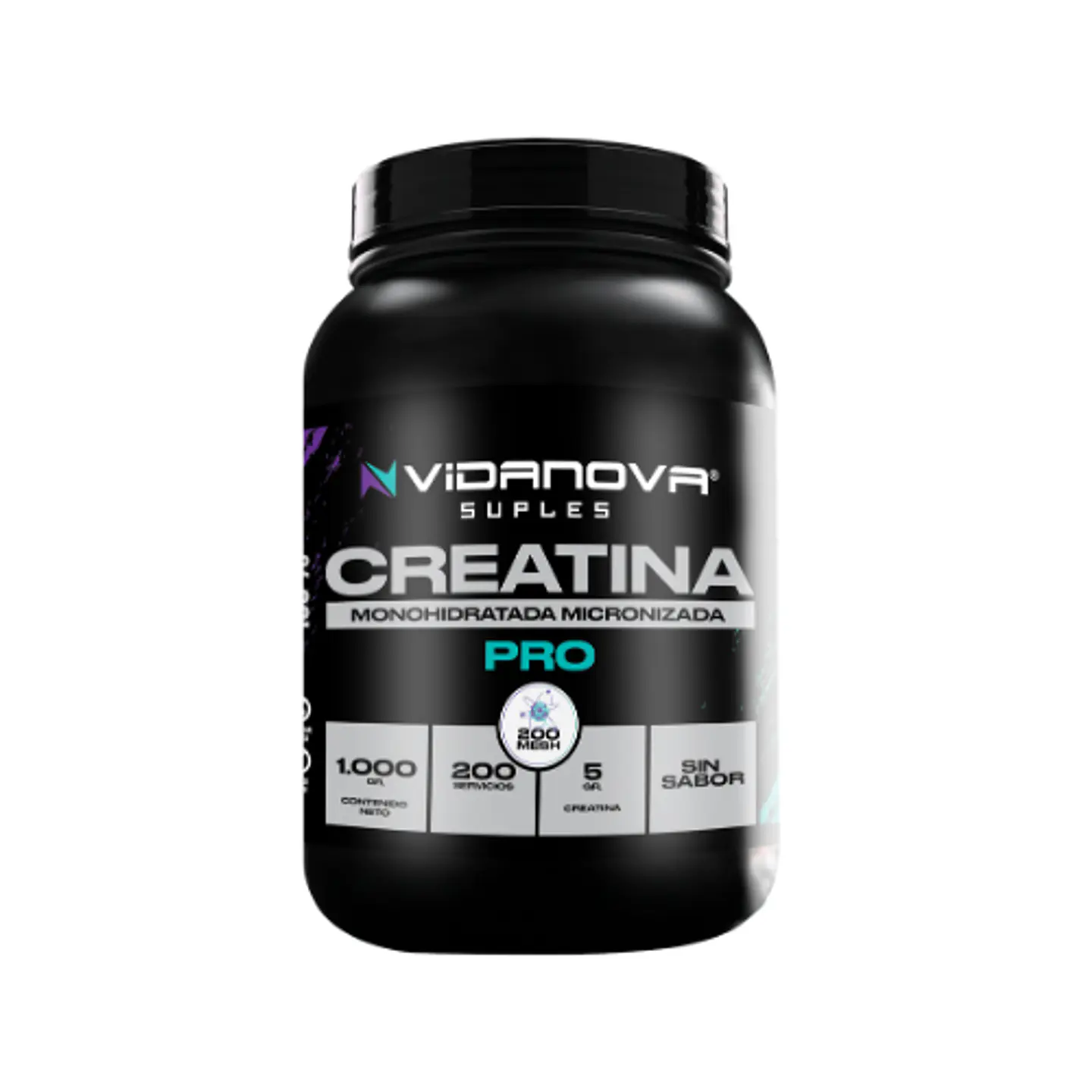 Creatina PRO Monohidratada Micronizada 1kg - Vidanova® Suples  1