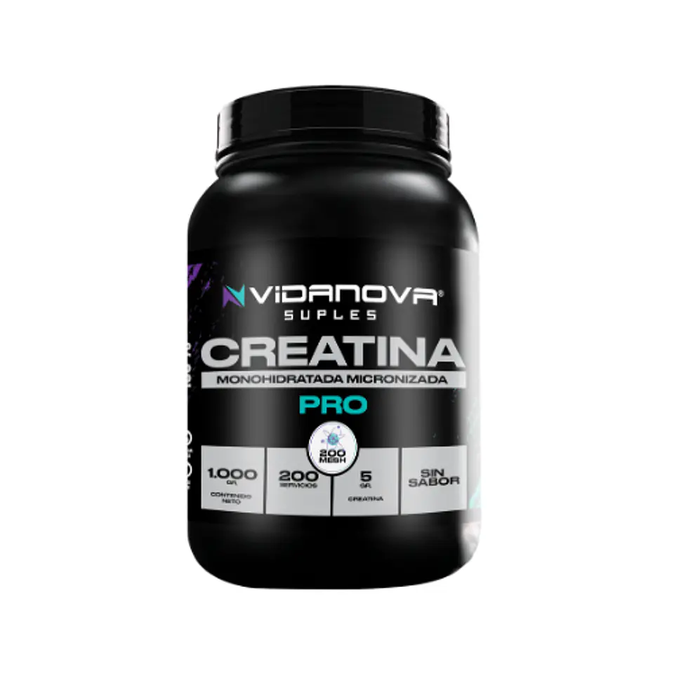 Creatina PRO Monohidratada Micronizada 1kg - Vidanova® Suples  1