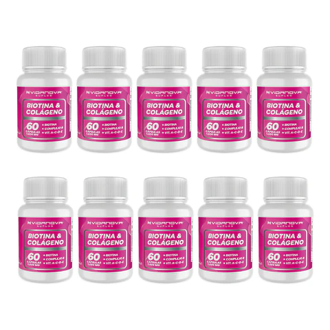 Biotina + Colágeno PACK X10 - Vidanova® Suples