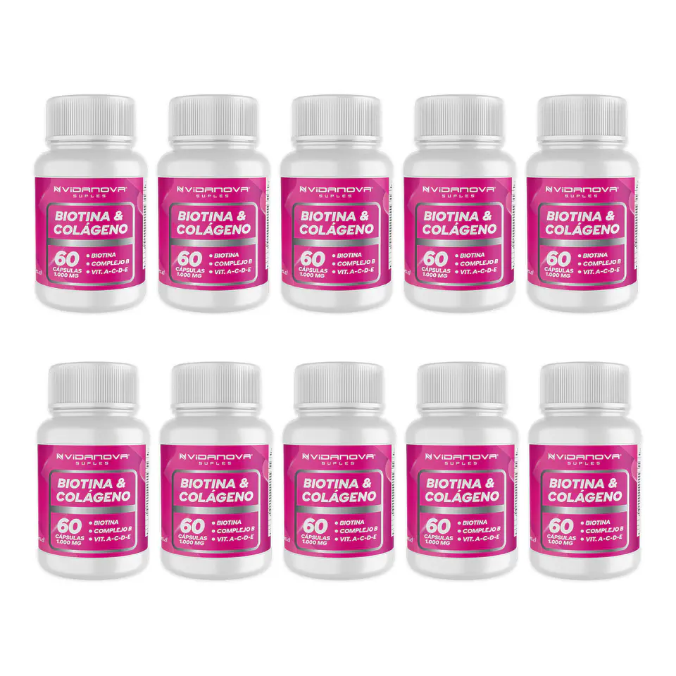 Biotina + Colágeno PACK X10 - Vidanova® Suples 1
