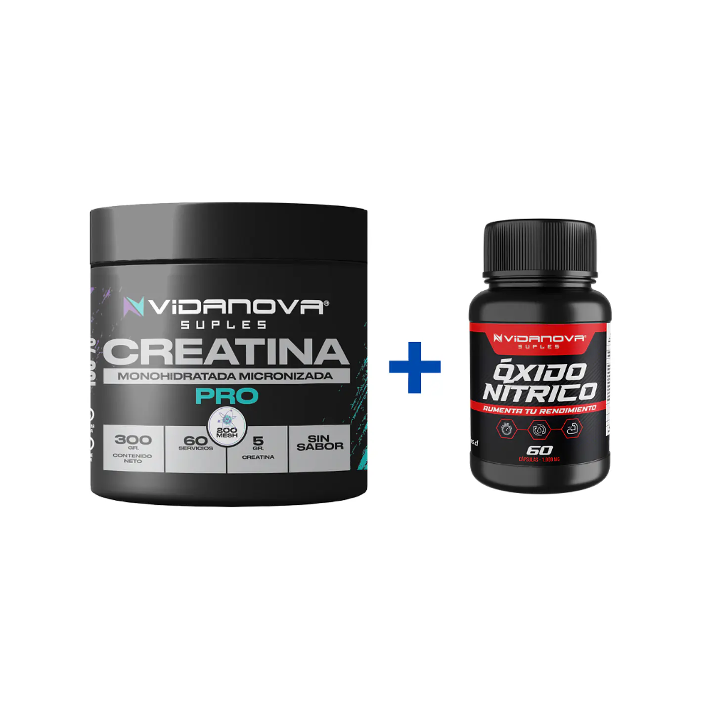Creatina PRO Monohidratada 300g + Óxido nitrico 1