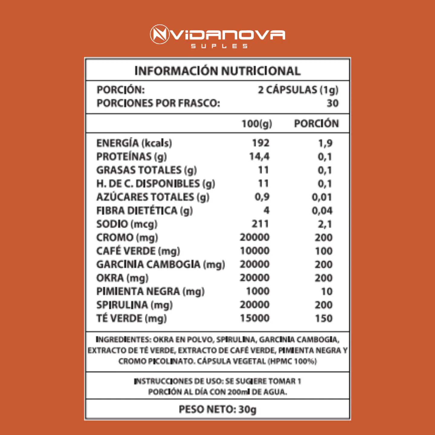 Okra Burner PACK X10 - Vidanova® Suples 4