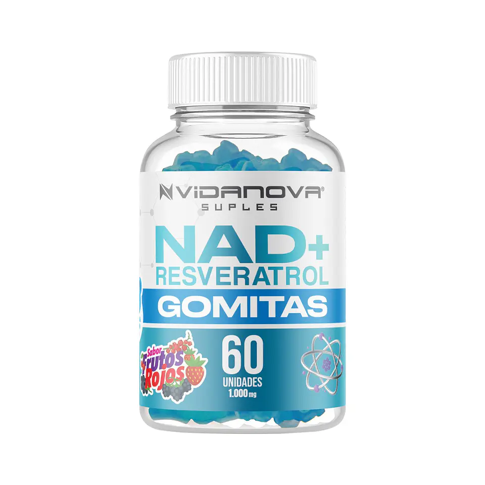 NAD+ Resveratrol Gomitas Sabor Frutos Rojos 1