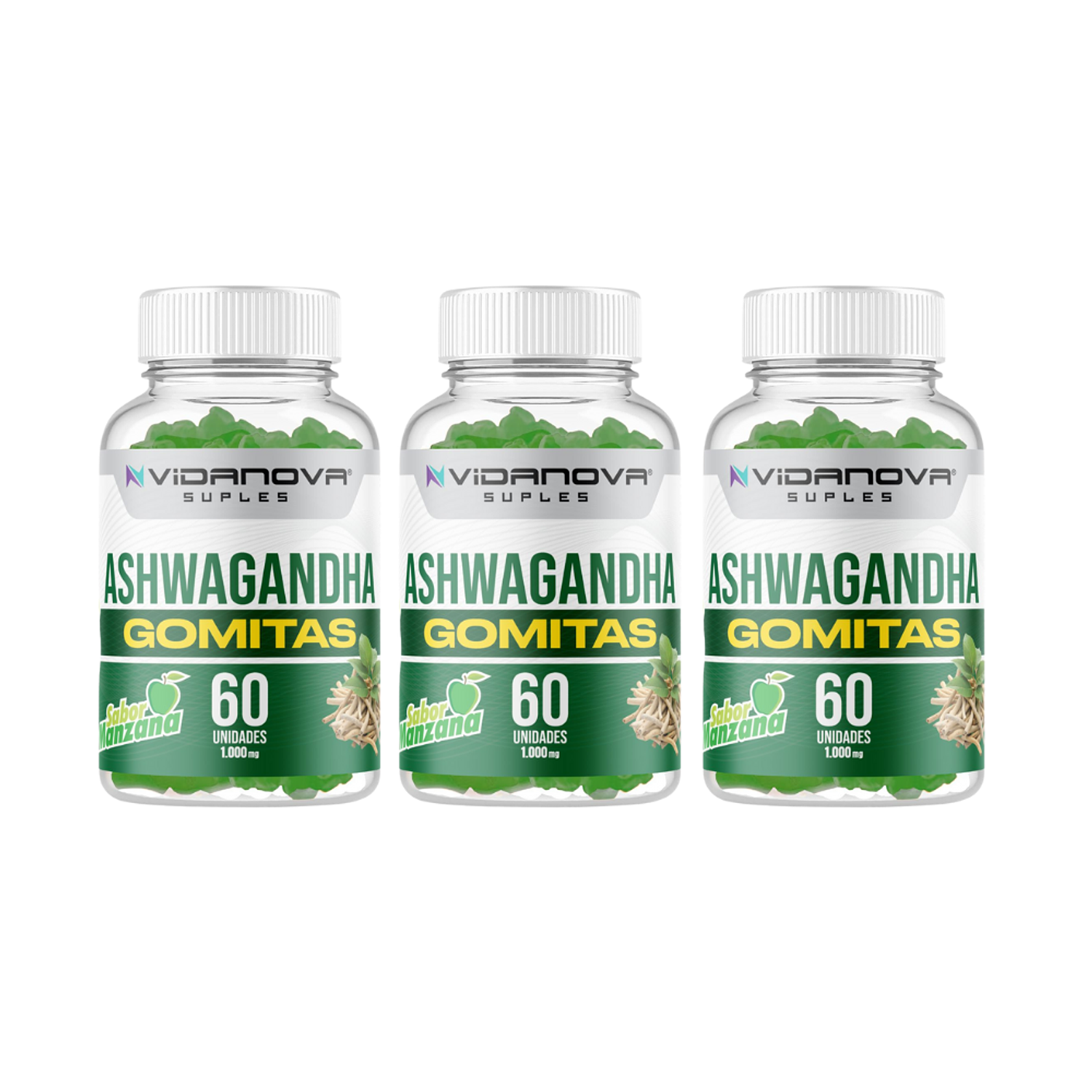 Ashwagandha Gomitas pack X3 - Vidanova® Suples 1