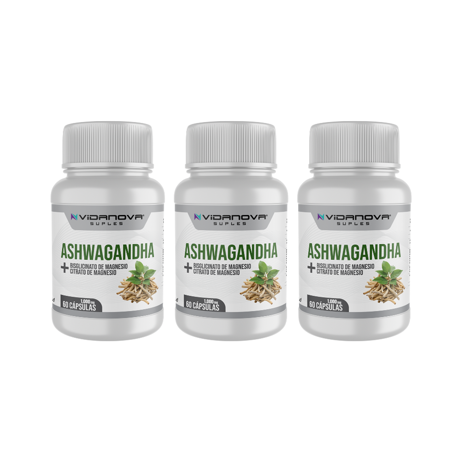 Ashwagandha + Magnesio pack X3 - Vidanova® Suples 1