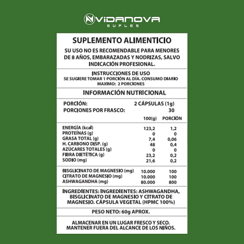Ashwagandha + Magnesio pack X3 - Vidanova® Suples