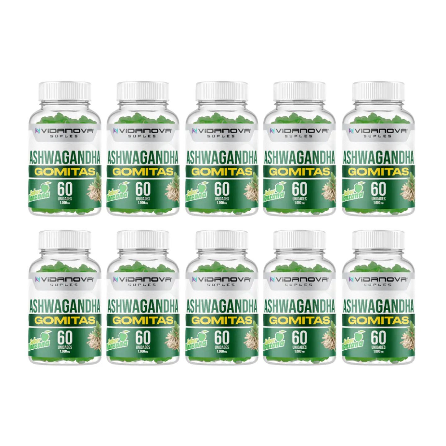Ashwagandha Gomitas PACK X10 - Vidanova® Suples 1