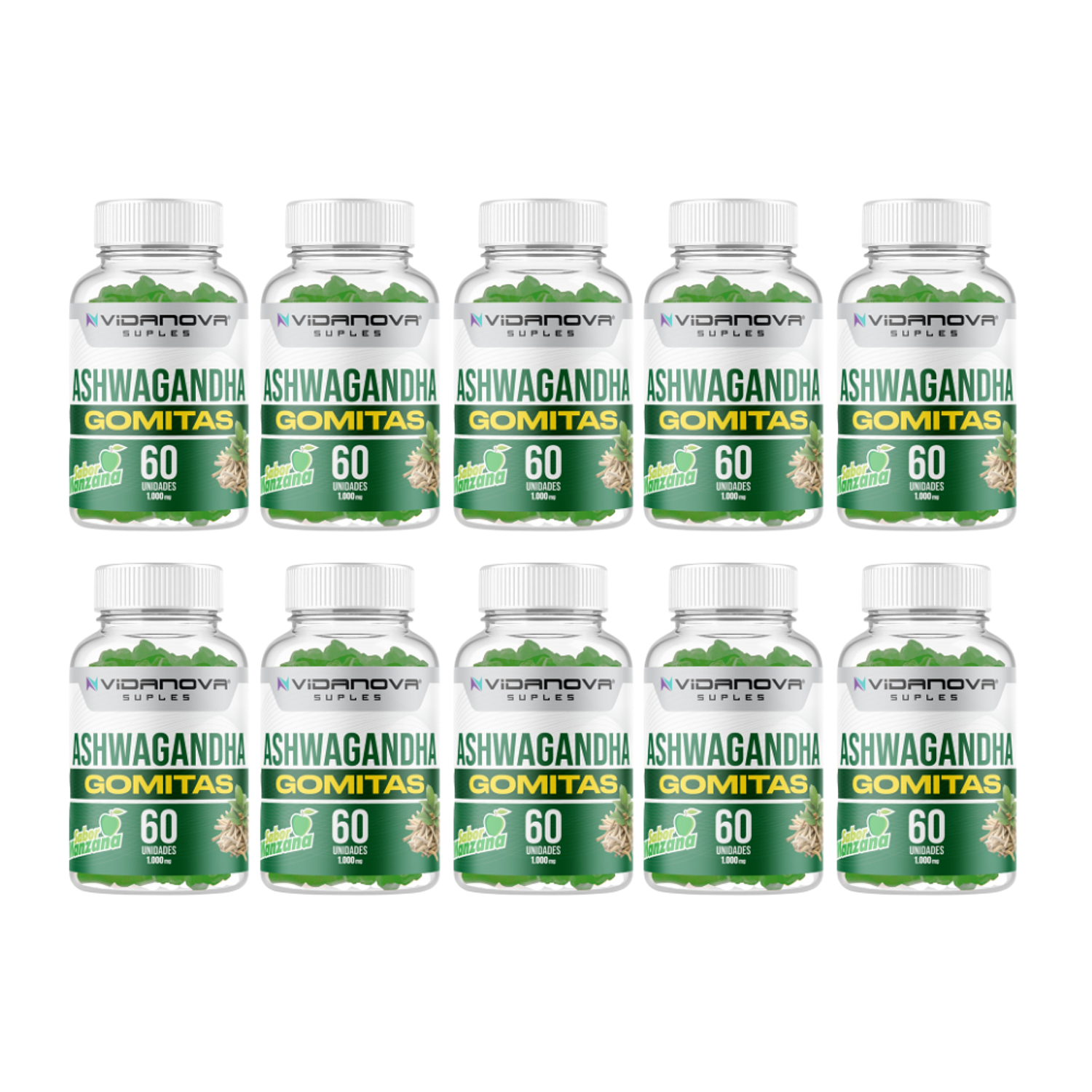 Ashwagandha Gomitas PACK X10 - Vidanova® Suples 1