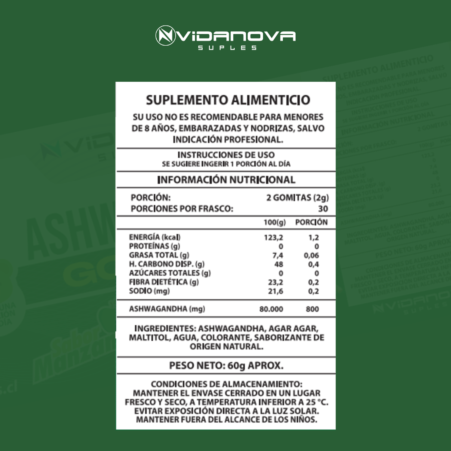 Ashwagandha Gomitas PACK X10 - Vidanova® Suples 2