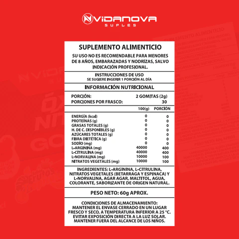 Óxido Nítrico Gomitas PACK X3- Vidanova® Suples