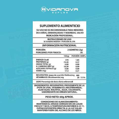 NAD+ Resveratrol Gomitas PACK X10 - Vidanova® Suples