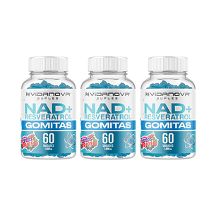 NAD+ Resveratrol Gomitas PACK X3- Vidanova® Suples