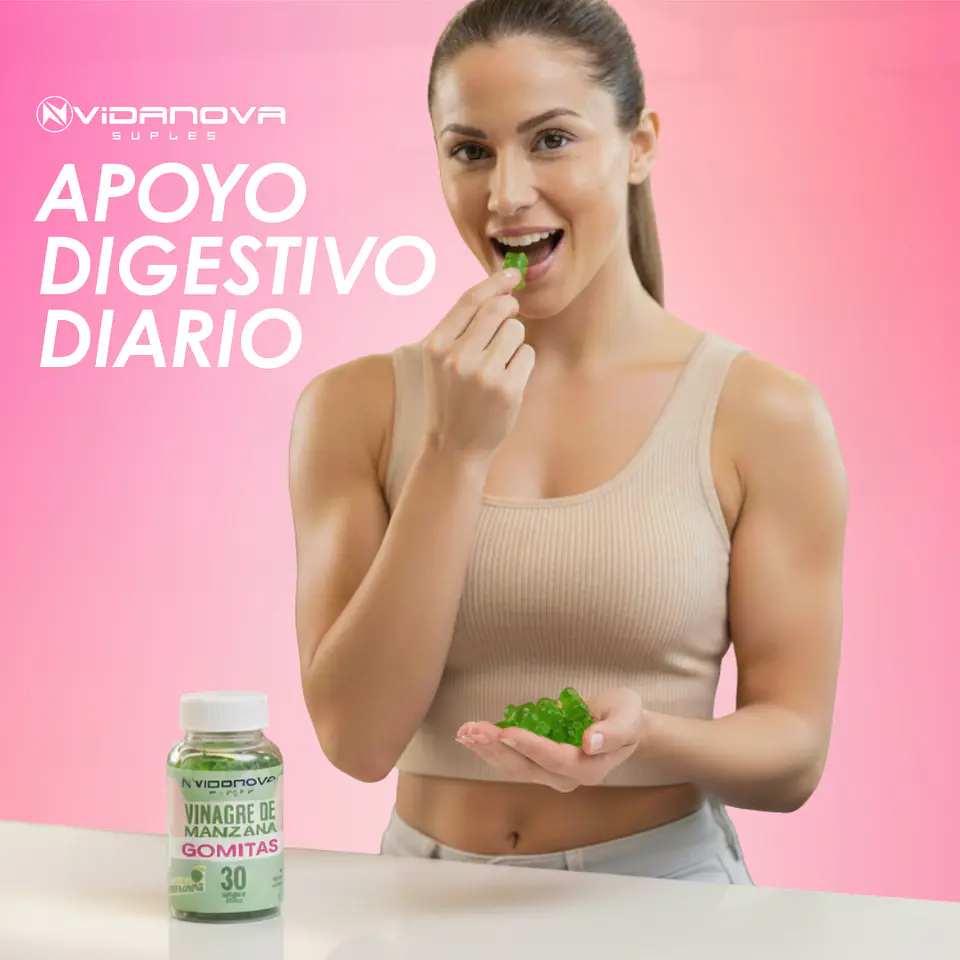Vinagre de Manzana Gomitas Sabor Manzana 1000mg 3