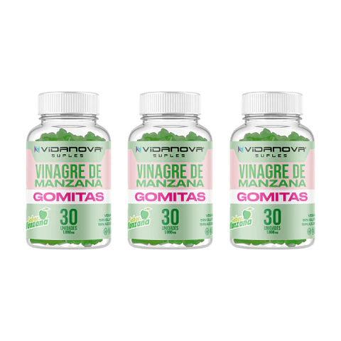 Vinagre de Manzana Gomitas PACK X3- Vidanova® Suples