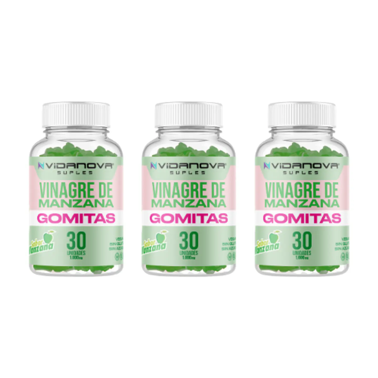 Vinagre de Manzana Gomitas PACK X3- Vidanova® Suples 1