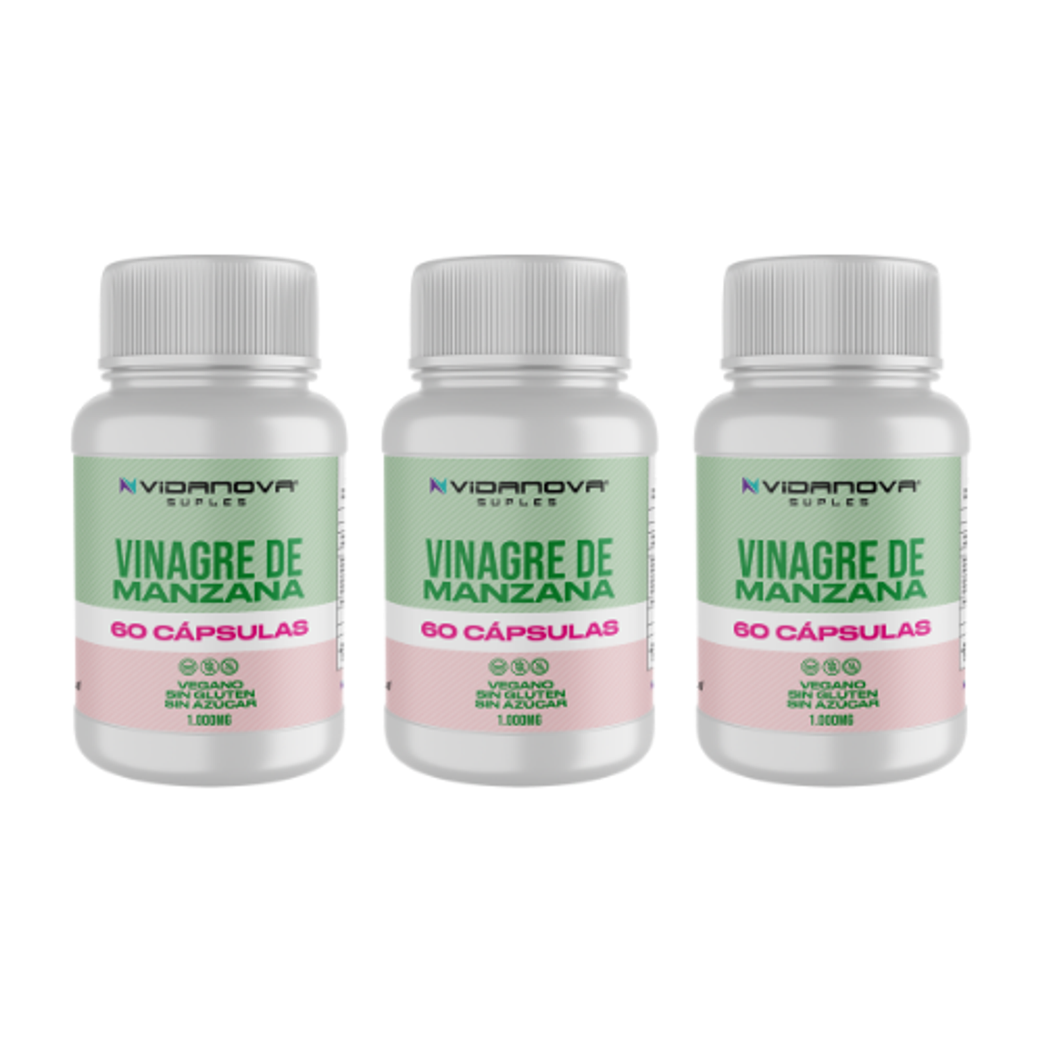 Vinagre de Manzana Cápsulas  PACK X3- Vidanova® Suples 1
